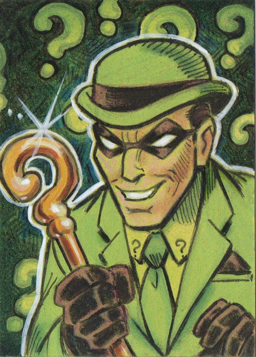 Riddler Sketch Card, in Tim Shinn's Tim Shinn Sketch Cards Comic Art ...