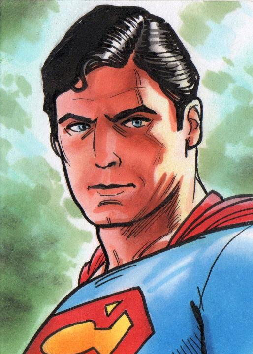 Superman Sketch Card, in Tim Shinn's Tim Shinn Sketch Cards Comic Art ...