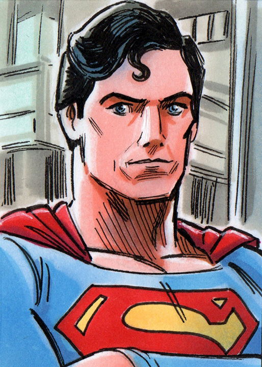 Superman Sketch Card, in Tim Shinn's Tim Shinn Sketch Cards Comic Art ...