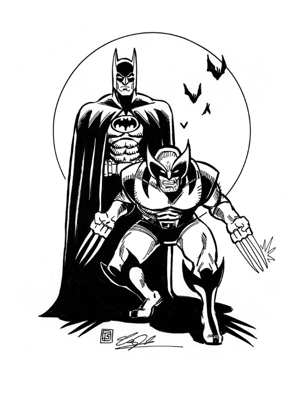 Batman Wolverine Commission In Tim Shinns Tim Shinn Commissions Comic Art Gallery Room 