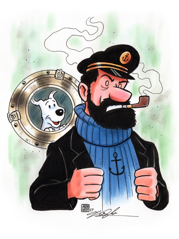 Captain Haddock Commission Comic Art