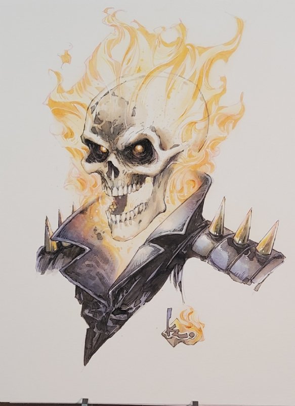 Ghost Rider Drawing  How To Draw Ghost Rider Step By Step