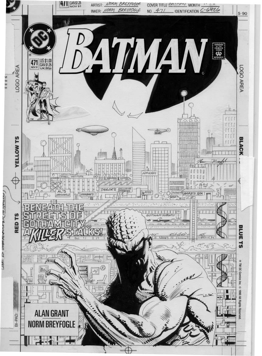 Batman (Vol. 1) 471 Original Cover Art, in David Bixler's Batman (Vol. 1)  Covers Comic Art Gallery Room