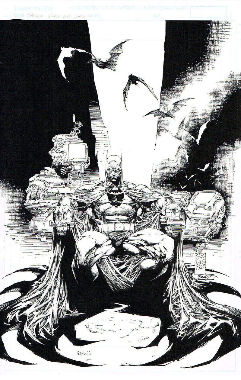 marc silvestri batman black and white