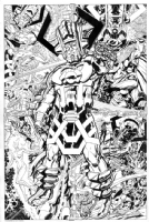 Galactus Montage by Byrne, Comic Art
