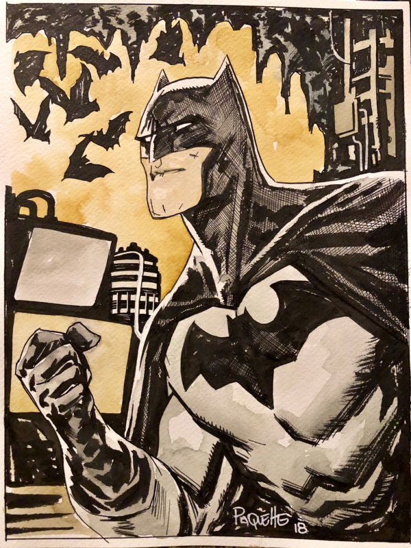 Batman Yanick Paquette In Jarrett Schacks Batman Sketch Collection Comic Art Gallery Room