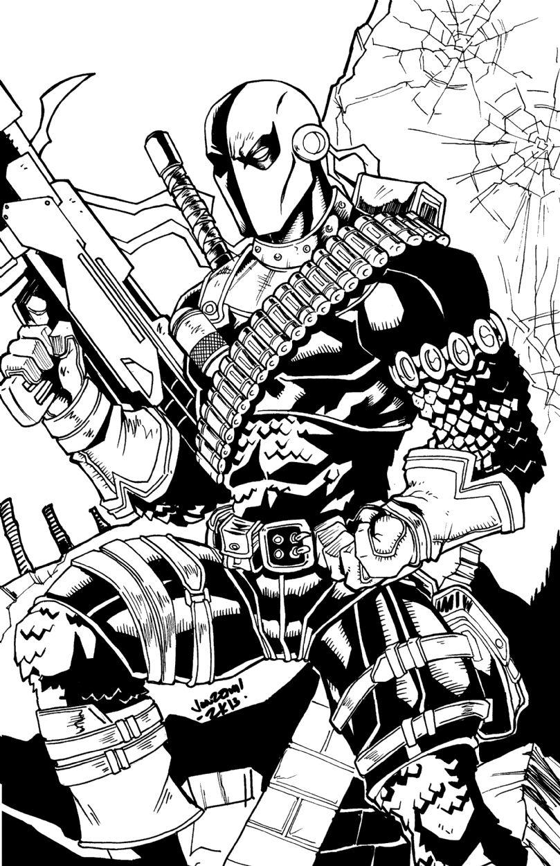 Deathstroke, in Jon Zamar's Fan Art Illustrations Comic Art Gallery Room