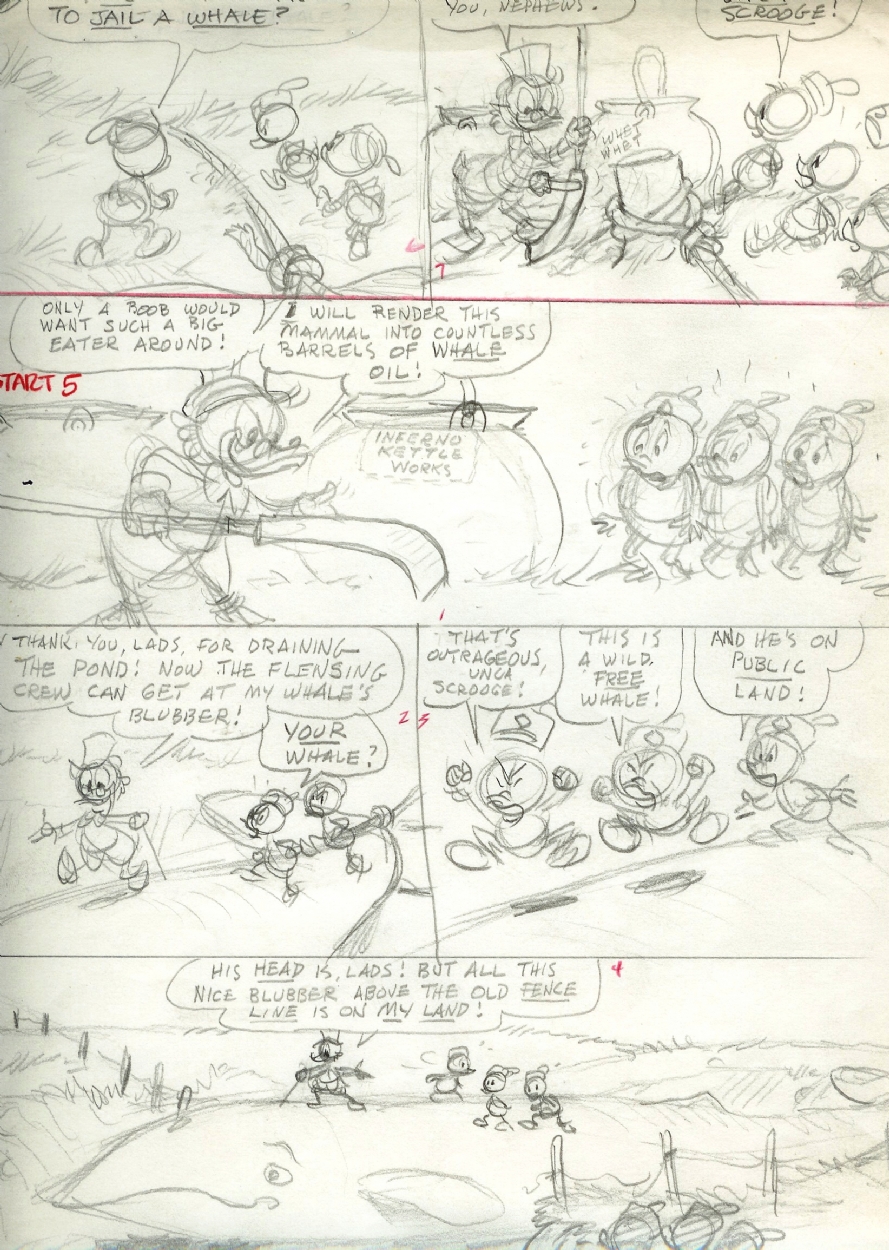 Carl Barks - Junior Woodchucks, script/prelim., in Comicart.dk