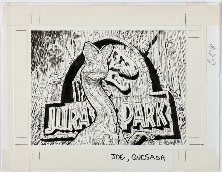 Jurassic Park Deluxe Gold Series 1 Trading Card #8 - Joe Quesada, in ...