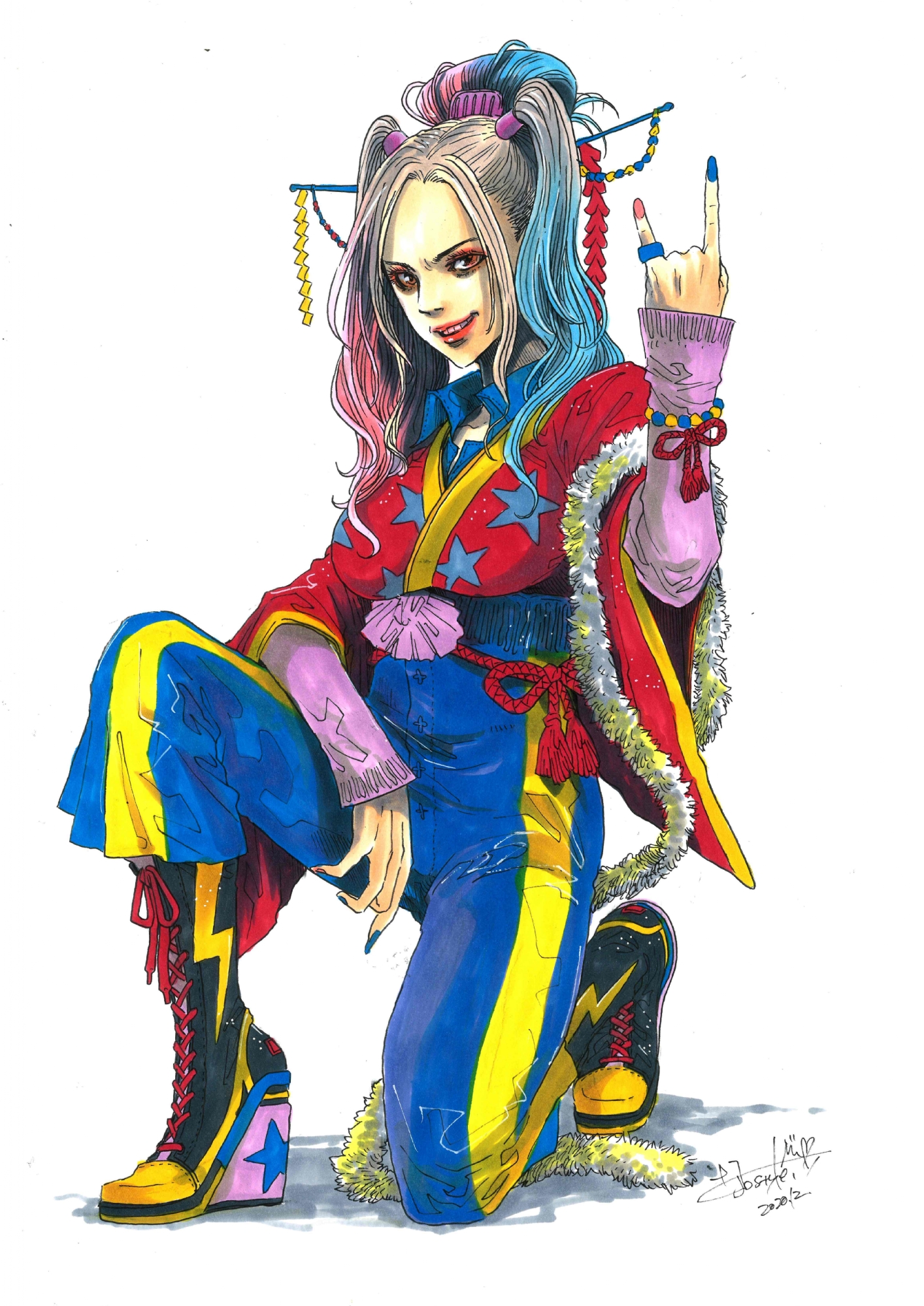 Harley Quinn (Japan Street Style Clothes) by JBStyle, in A I's Pin-Ups  (Harley Quinn & Friends) Comic Art Gallery Room