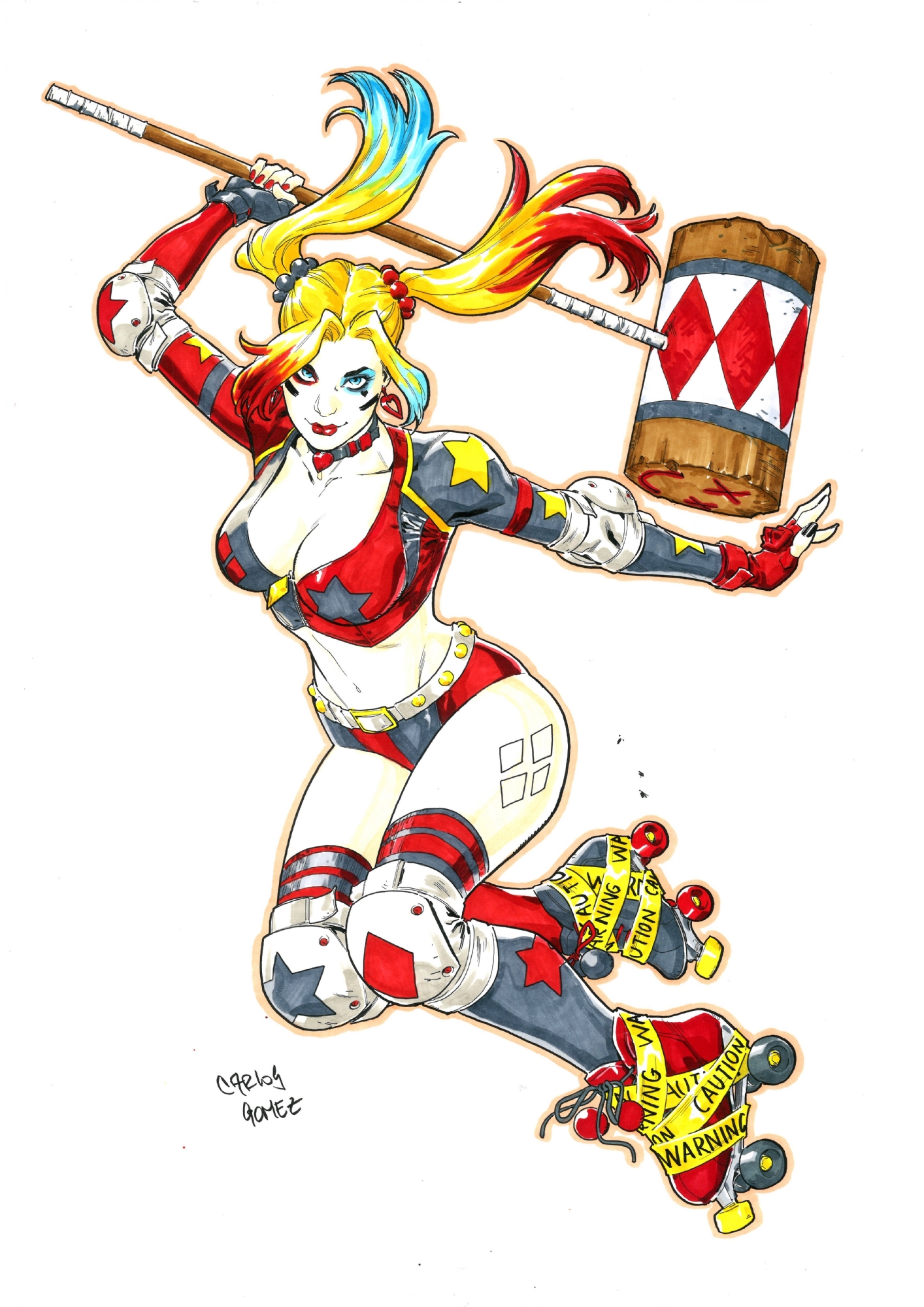 Roller Derby Harley Quinn by Carlos Gomez, in A I's Pin-Ups