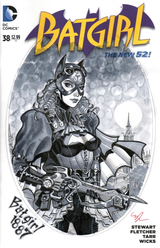 Batgirl Issue 38 Sketch Cover Commission Great Gift Idea!