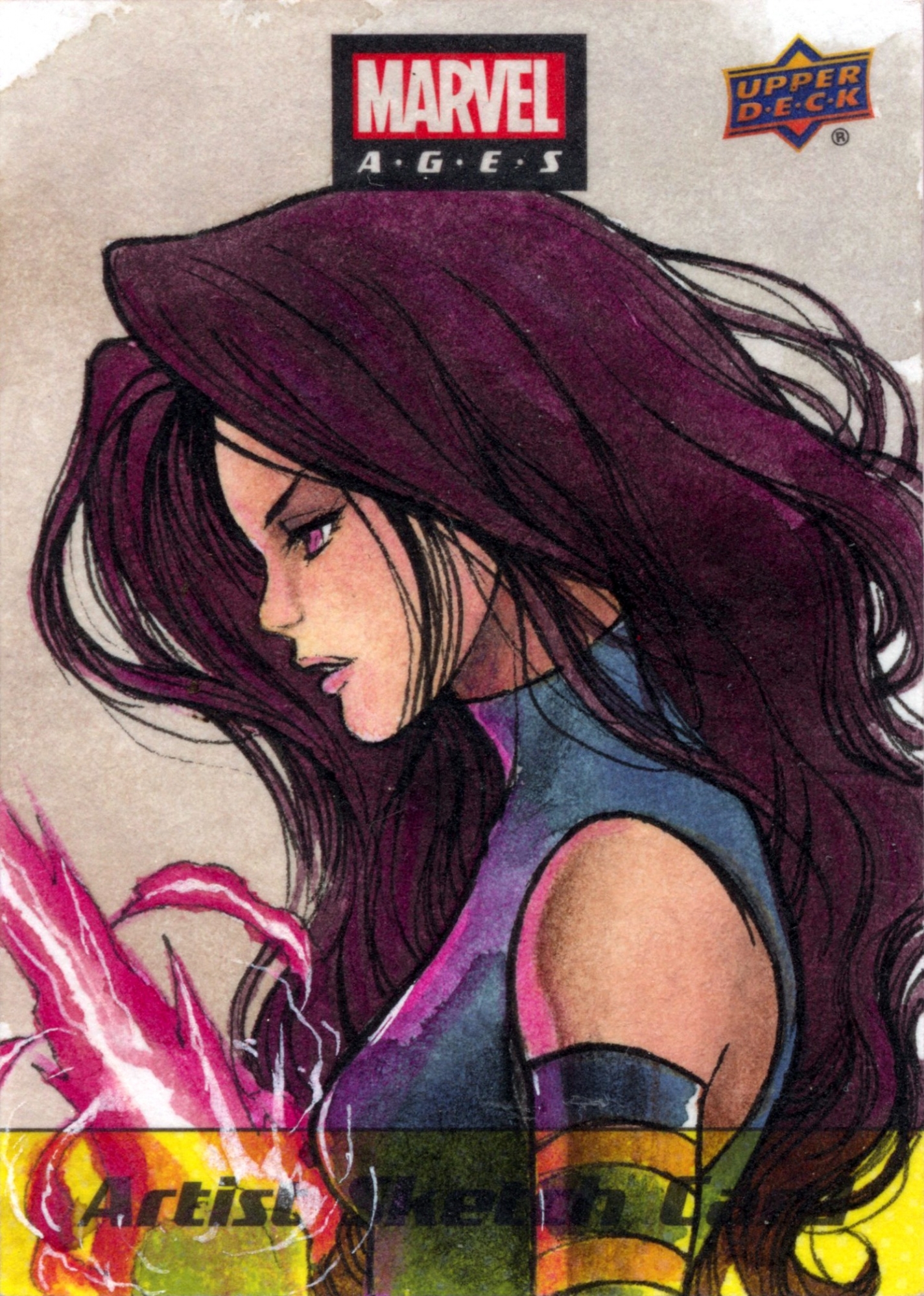 Psylocke Sketch Card by Lydi Li Tubillara [Marvel Ages Hobby Box 