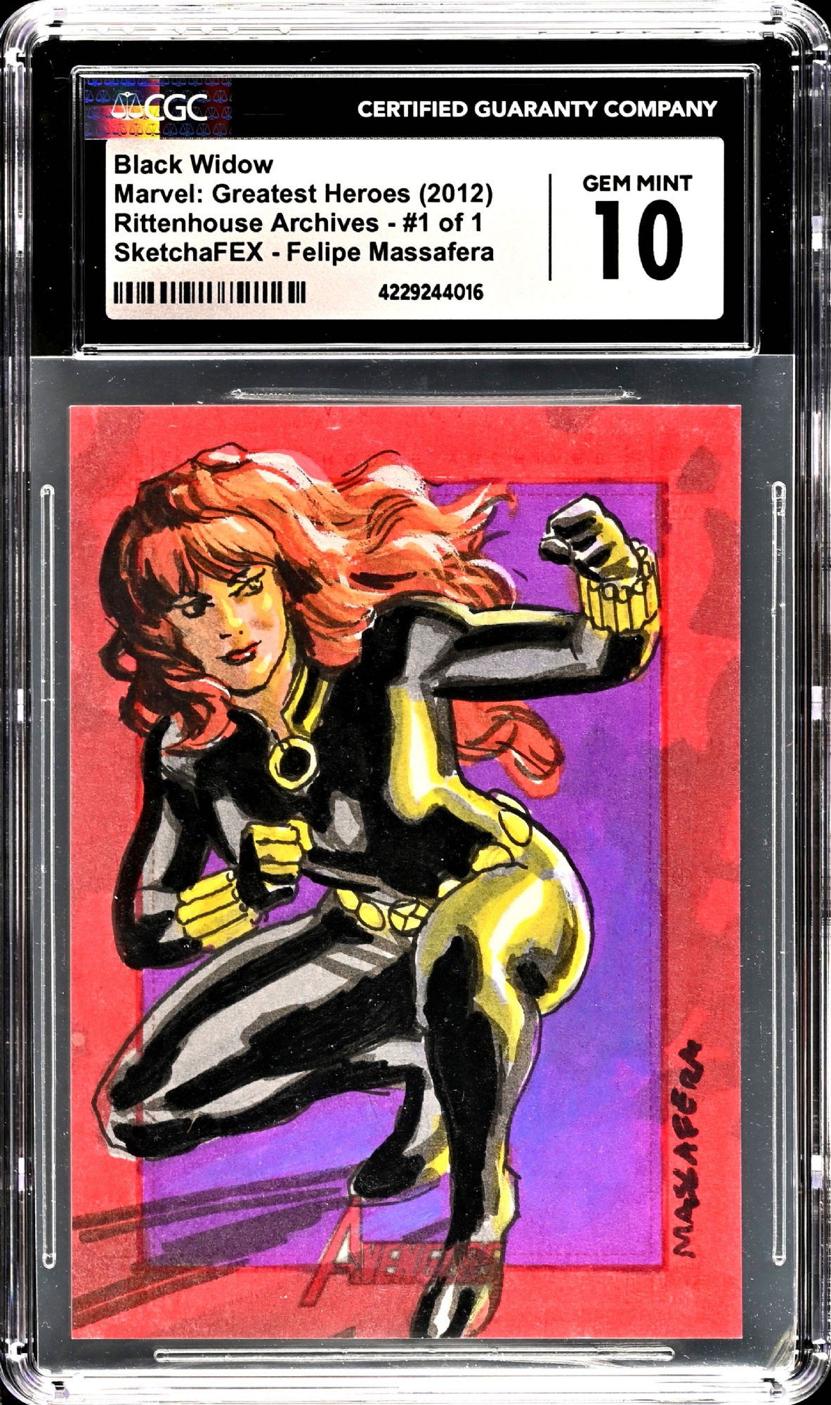 Black Widow Sketch Card by Felipe Massafera [2012 Rittenhouse Archives ...