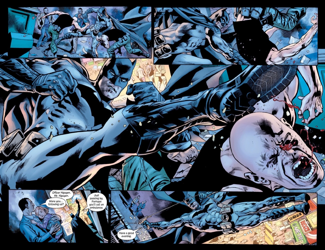 Página de La tumba de Batman realizada por Bryan Hitch
