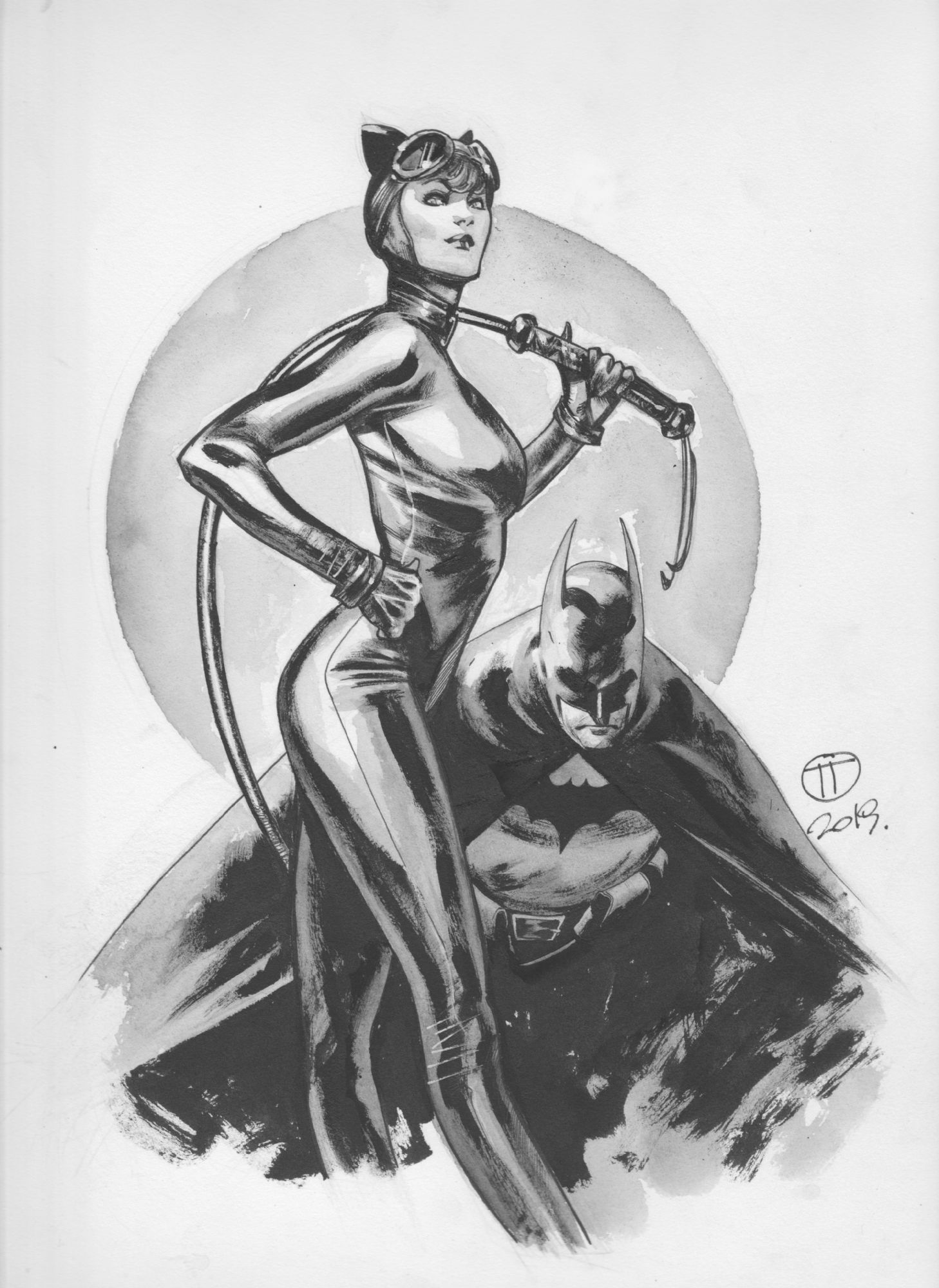 Batman & Catwoman - Julian Totino Tedesco, in Alex N's Batman Comic Art  Gallery Room