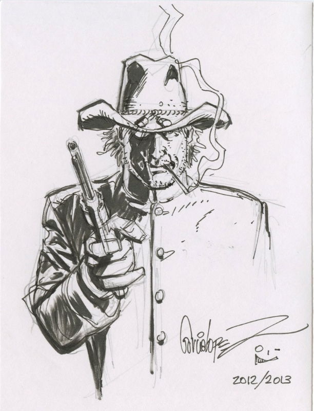 Jonah Hex Sketch By Jose Luis Garcia-lopez, In Shaun Clancy's Sketches 