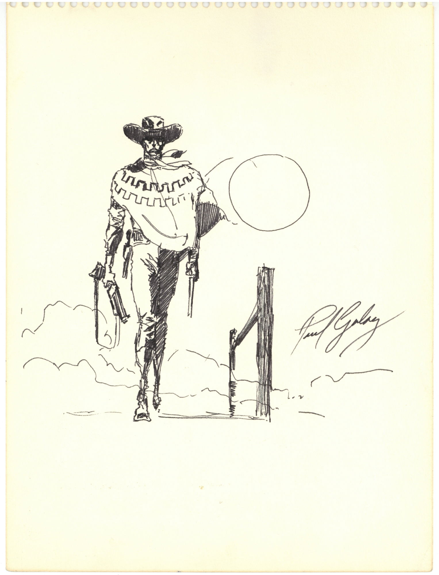 Clint Eastwood Western Style 1978 Commission By Paul Gulacy, In Shaun 