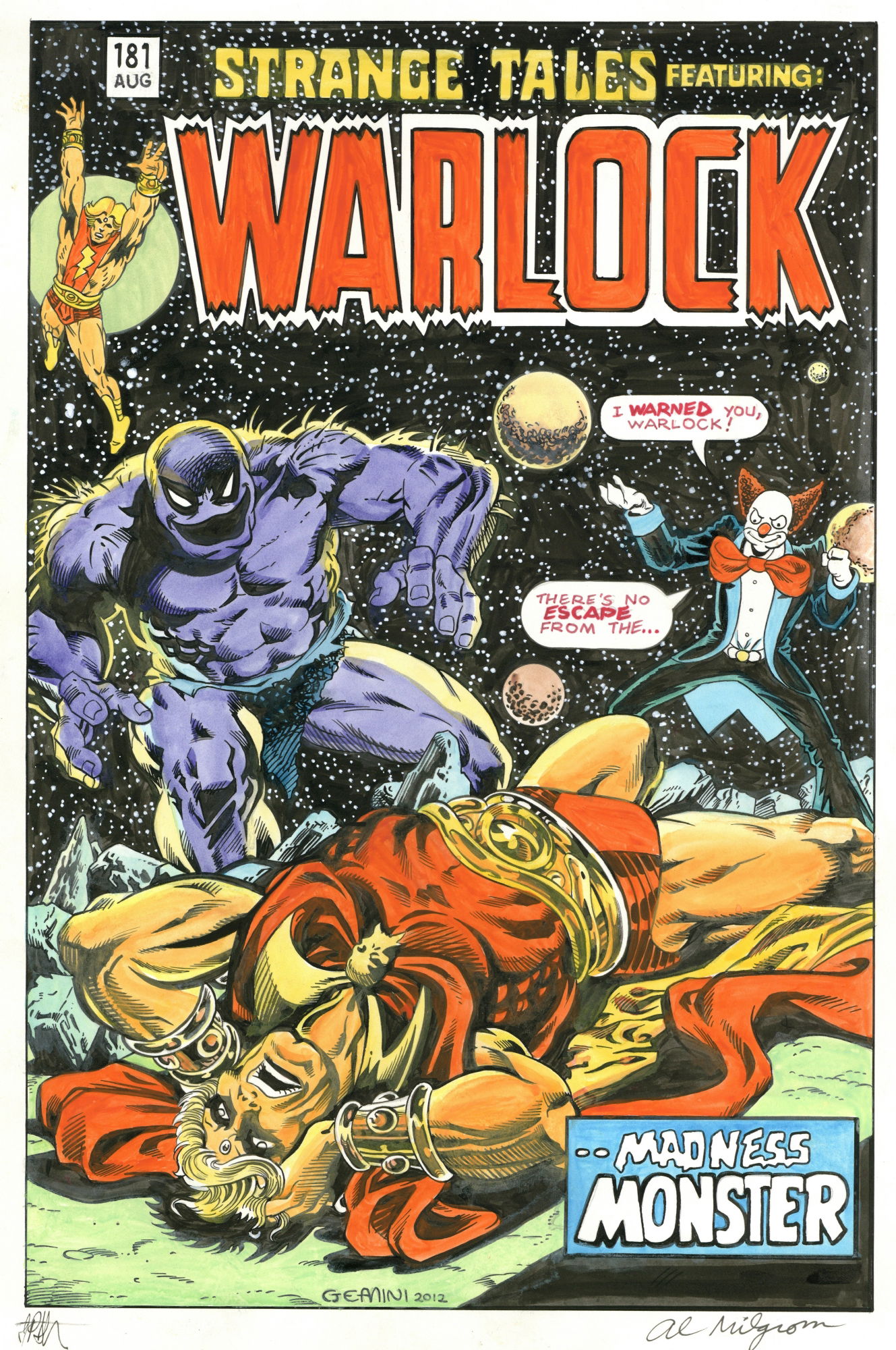 Strange Tales #181 Cover 2012 Recreation by Jim Starlin & Al Milgrom ...