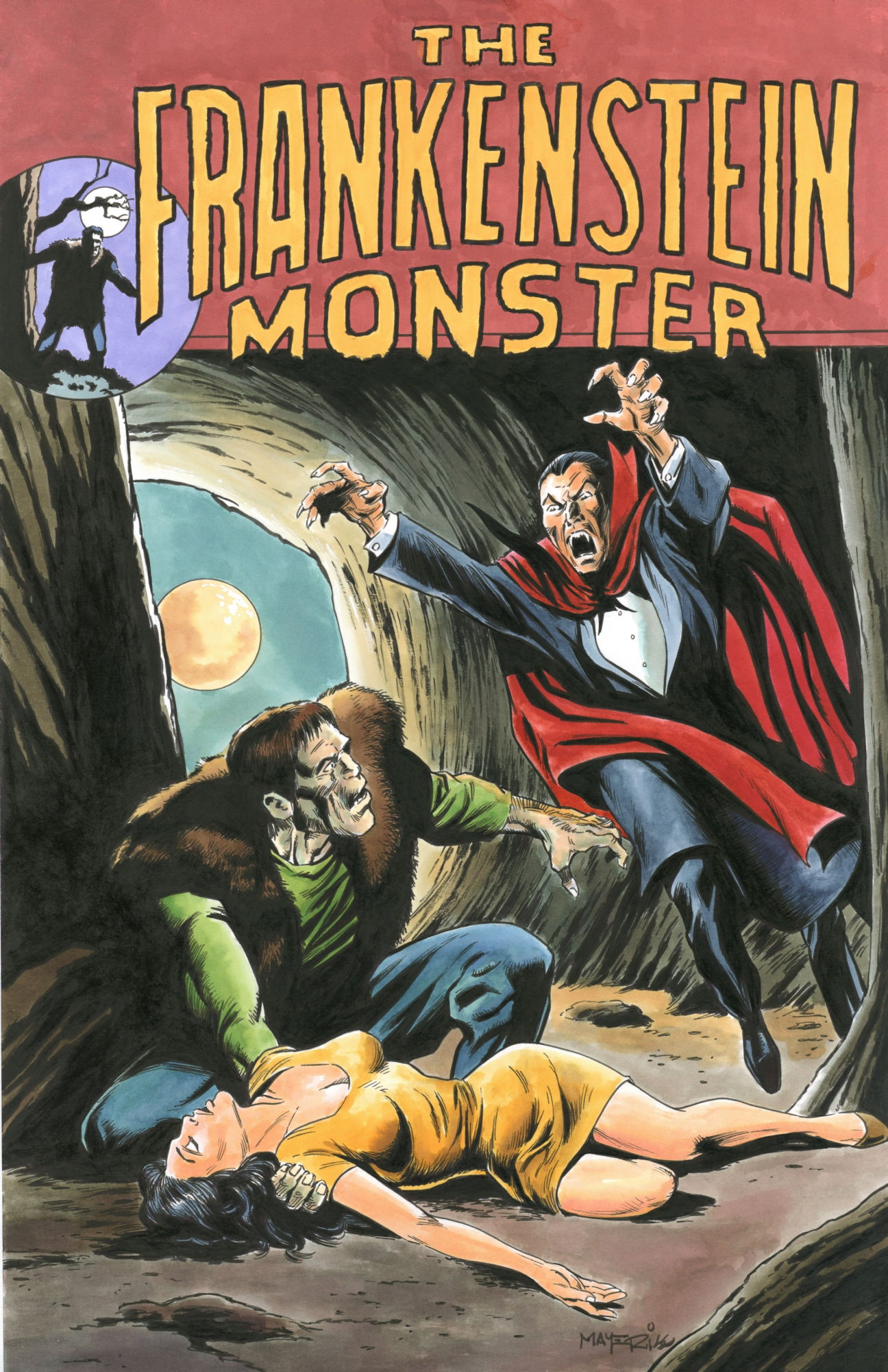 Frankenstein Monster #9 Cover Recreation by Val Mayerik, in shaun ...