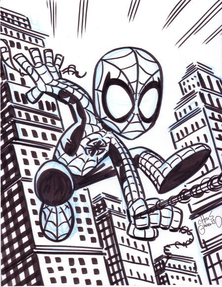 Spider-Man, in Ryan Maxwell's Chris Giarrusso Comic Art Gallery Room