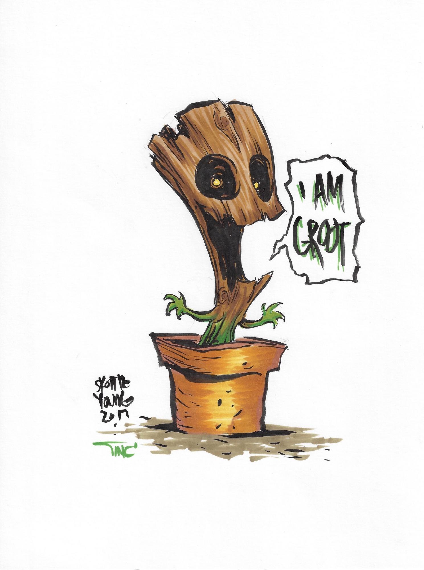 Baby Groot , in AMR 1's Commissions Comic Art Gallery Room