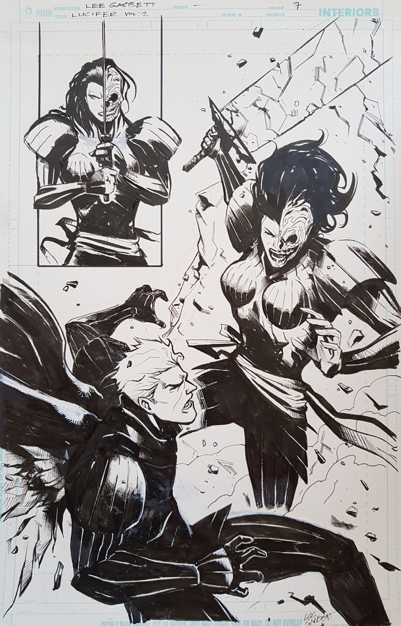 Lucifer #22, p7 (Mazikeen, Lucifer), in Reba Jacobs's Sandman/Lucifer Comic  Art Gallery Room