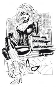 Black Cat - Carlos Gómez, in Rashid BH's Commissions Comic Art Gallery Room