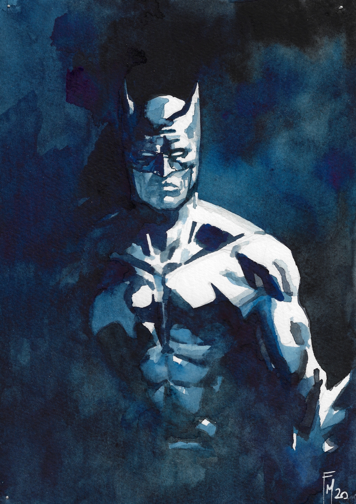Batman Painting by Federico Mele, in Killian C's The Batman, Nightwing &  other DC Comics pieces Comic Art Gallery Room