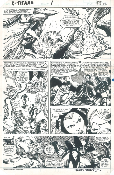 Simonson/Austin - The Uncanny X-Men and The New Teen Titans #1, pg.46 Comic Art