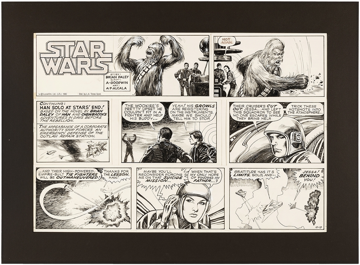Star Wars Sunday Page by Alfredo P Alcala from 1//4//1981 Large Half Page Size!