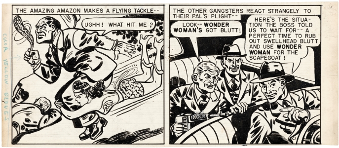 GOLDEN AGE WONDER WOMAN UNPUBLISHED ORIGINAL ART BY H.G. PETER. Comic Art