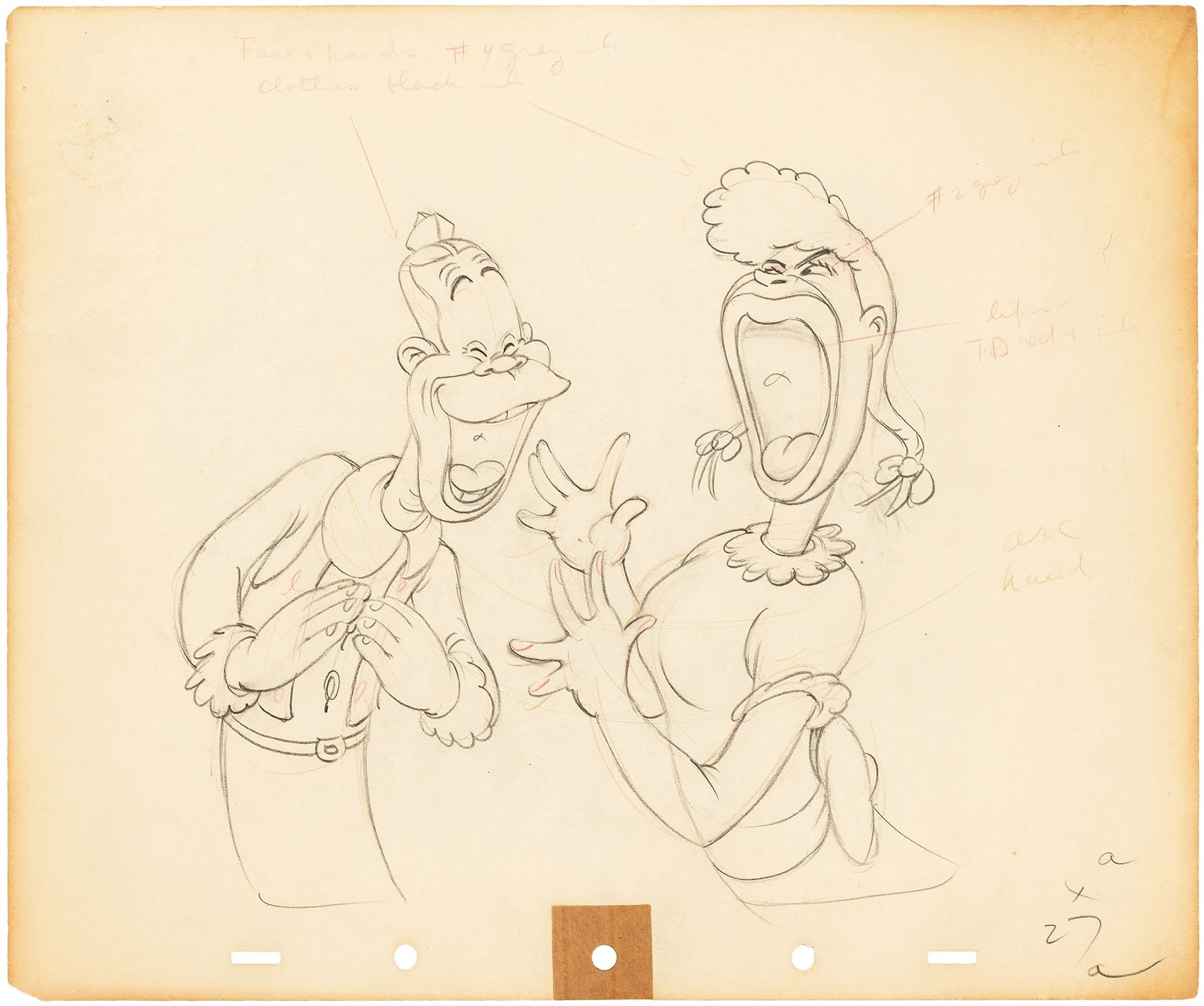 SILLY SYMPHONIES - MOTHER GOOSE GOES HOLLYWOOD PRODUCTION DRAWING ...