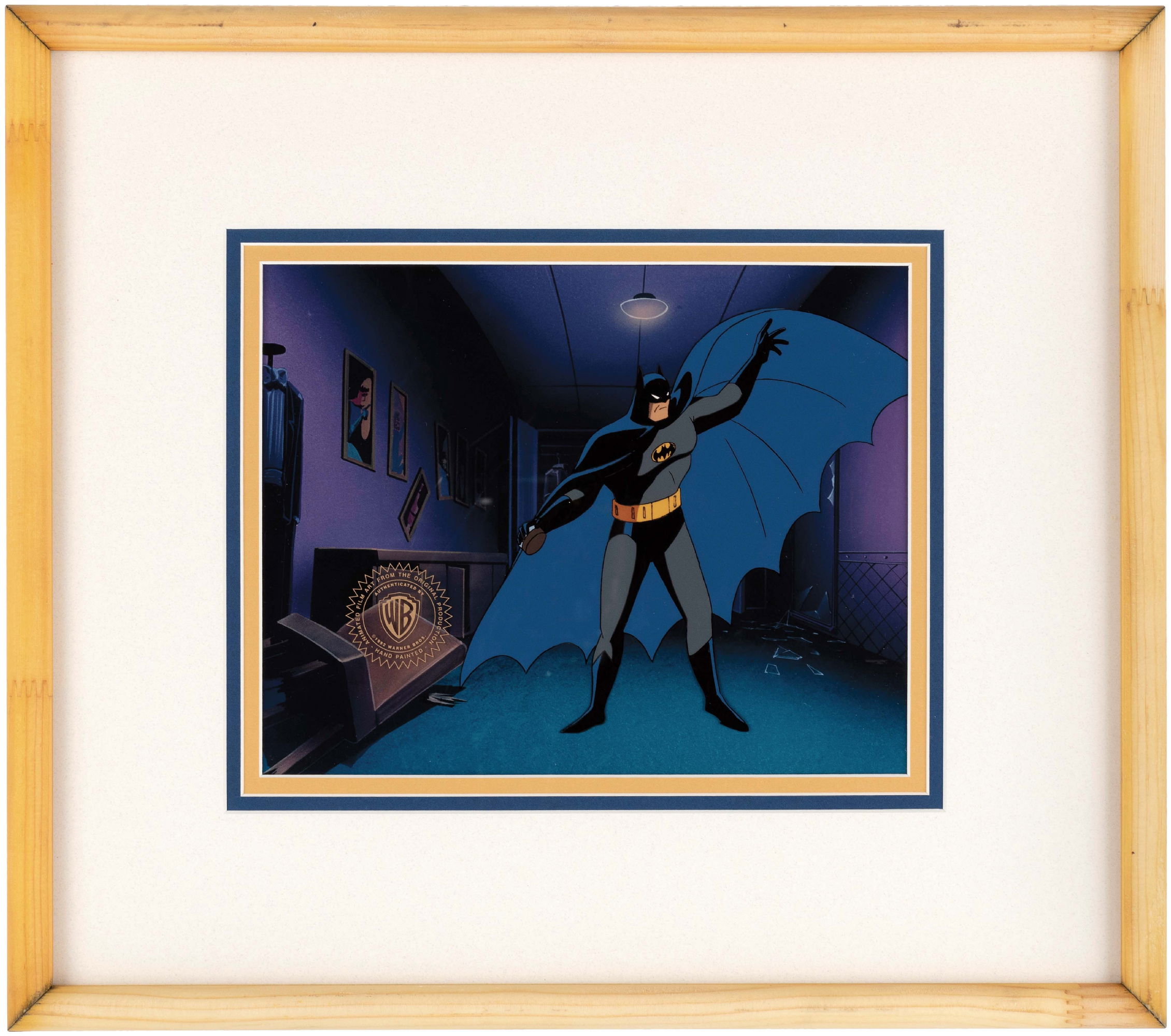 BATMAN: THE ANIMATED SERIES - FEAT OF CLAY: PART 2 FRAMED HAND-PAINTED  PRODUCTION ANIMATION CEL., in Hake's Auctions's Auction #237 March 2023!  Comic Art Gallery Room