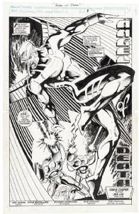 UNCANNY X-MEN ANNUAL #16 SPLASH PAGE ORIGINAL ART BY JAE LEE. Comic Art