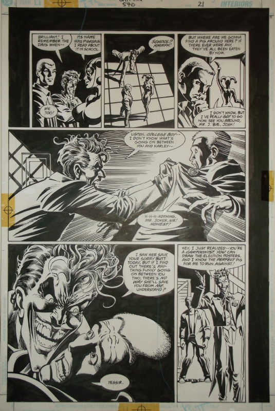 Batman #570 pg 21 Mike Deodato Harley Quinn & Joker (killing joke style),  in Devils Bile's Batman & Gotham Comic Art Gallery Room