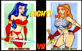 Isha Redblade vs Bastard Sword Betty, Comic Art