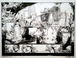 Tokyo Ghost Issue #3 double splash page 2 & 3, Comic Art