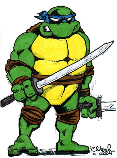 TMNT Leonardo, in Christopher Saghy's Ink & Color Sketches Comic Art ...