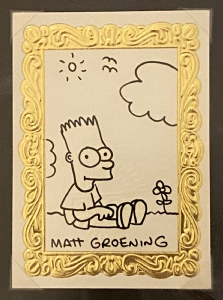 1993 SkyBox Art DeBart Bart Simpson Sketch by Matt Groening #72/400 Comic Art