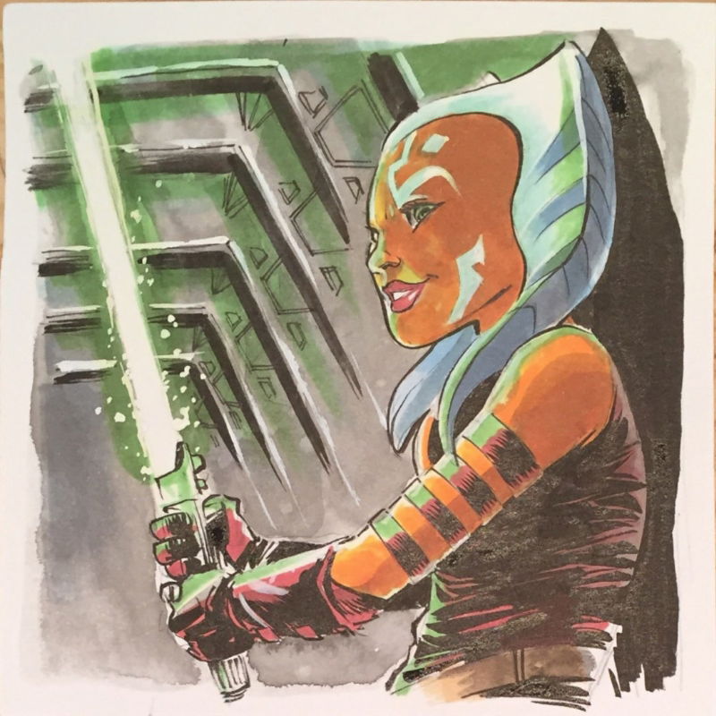 Ahsoka Tano, in Kayley Luftig's Commissions Comic Art Gallery Room