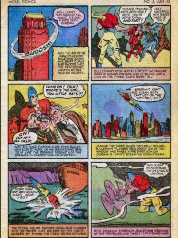 Bulletman - Nickel Comics #5, Page 7 (unpublished)(Fawcett, 1940), in ...