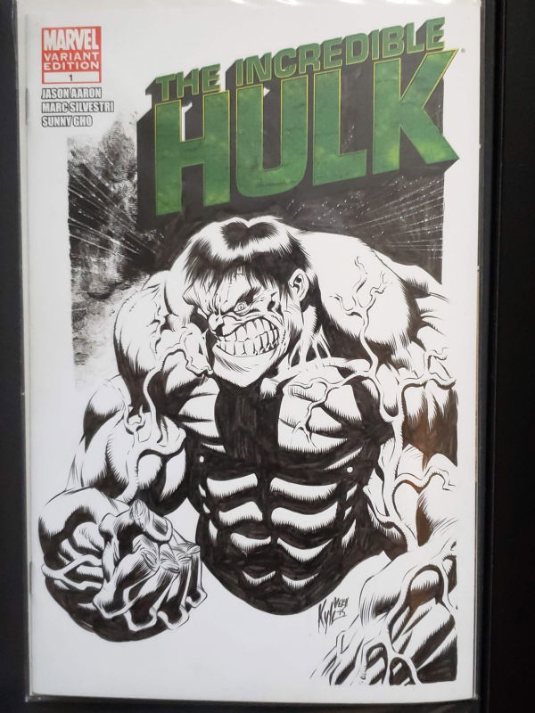 Kyle Hotz Hulk sketch cover, in Anthony D.'s Kyle Hotz Comic Art ...