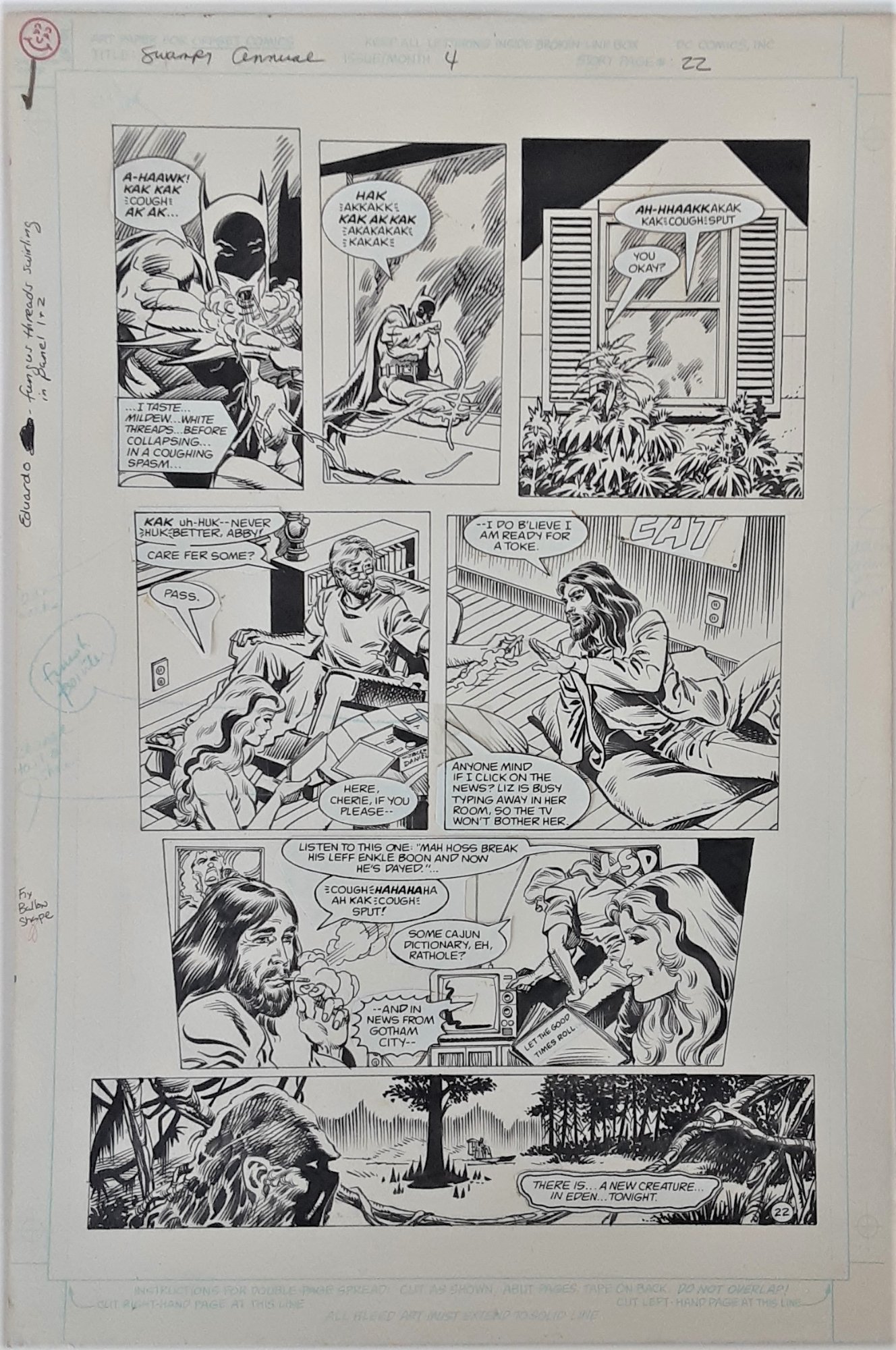 Swamp Thing Annual #4  (Batman Appearance) by Pat Broderick (1988), in  Rick W's Swamp Thing Comic Art Gallery Room