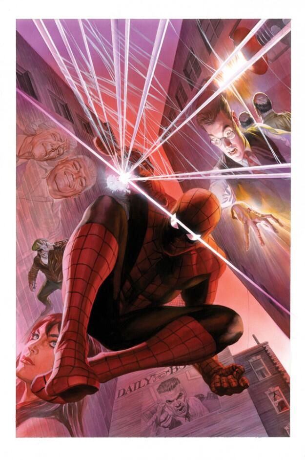 Alex Ross Amazing Spider Man Cover In Sal Abbinanti S Alex Ross Spring Comic Art