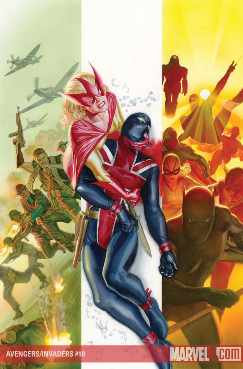 Alex Ross Avenger Invaders Cover In Sal Abbinanti S Alex Ross Fall Comic Art