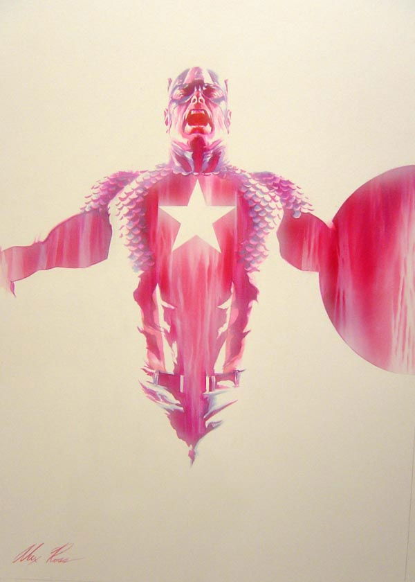 Alex Ross Cap Cover In Sal Abbinanti S Alex Ross Fall Comic Art Gallery Room