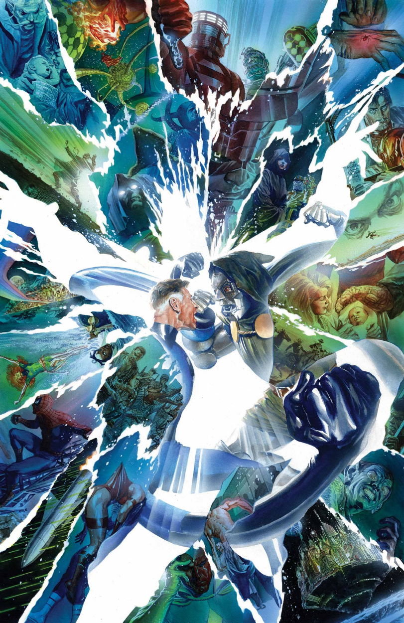 Alex Ross Secret Wars Cover In Sal Abbinanti S Alex Ross Spring Comic Art Gallery Room