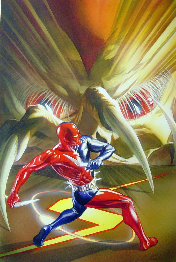 Alex Ross The Devil Slide Cover In Sal Abbinanti S ALEX ROSS FALL Comic Art Gallery Room