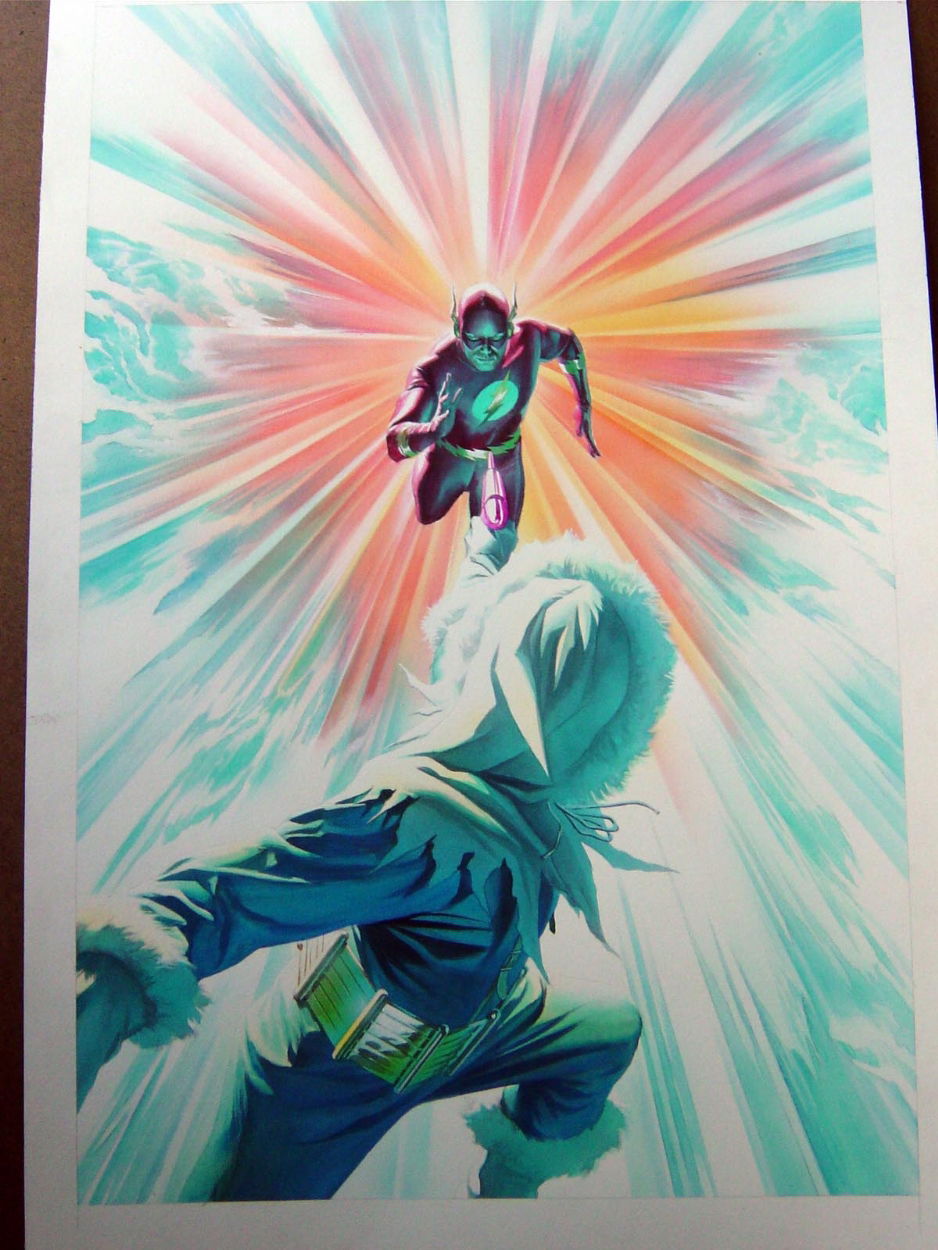 ALEX ROSS Justice Cover In Sal Abbinanti S ALEX ROSS SUMMER Comic Art Gallery Room